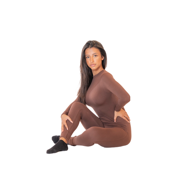 THE SECOND SKIN FULL BODY CHOCOLATE JUMPSUIT